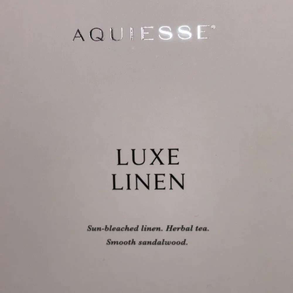 Aquiesse Luxe Linen Fine Fragrance Oil Reed Diffuser Large Jumbo Size 9.5 Oz NEW